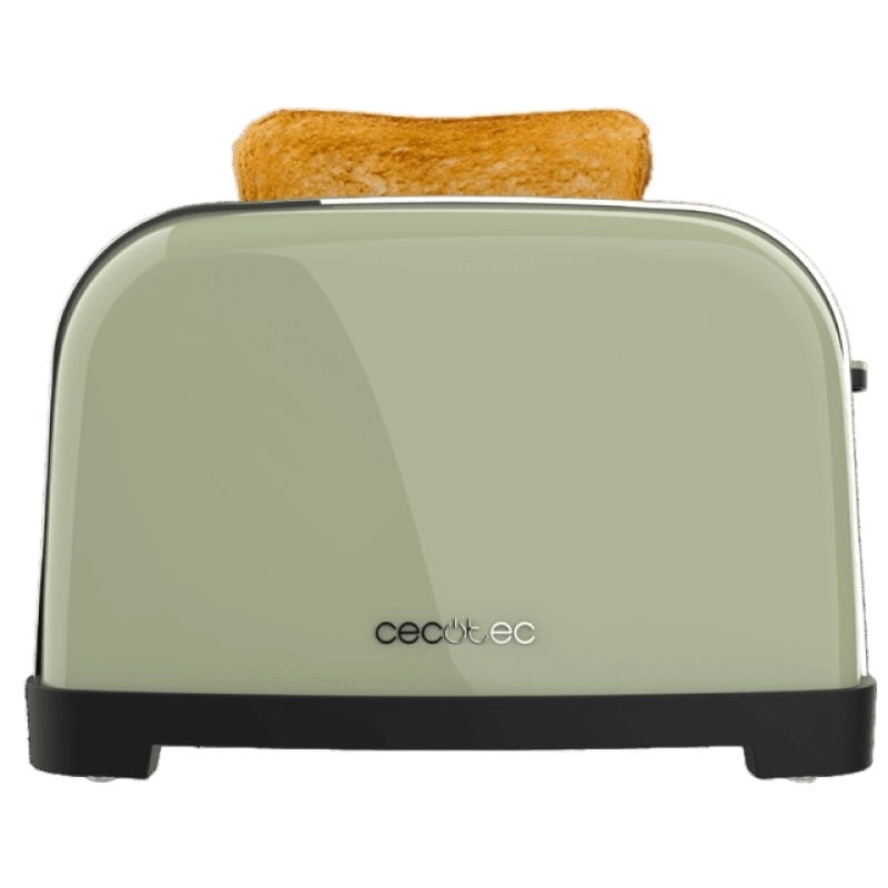 Cecotec Toastin' time 1700 Double Green 4 Kurzscheiben-Toaster und Brötchenhalter grün