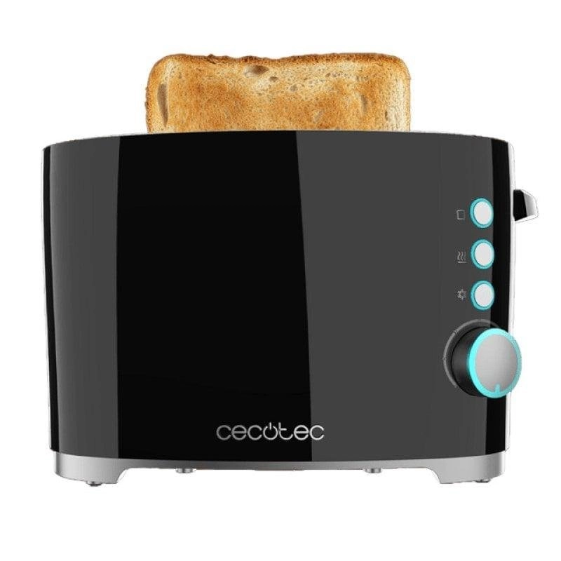 Toaster Cecotec Toast&Taste Double B 2 Scheiben 650W Edelstahl Schwarz breite Schlitze