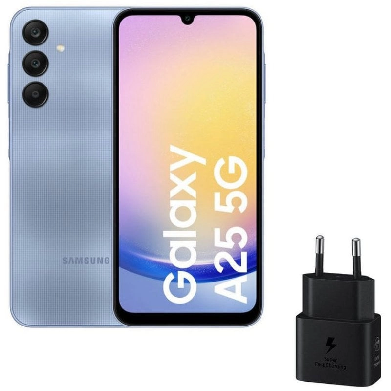 Samsung Galaxy A25 5G 256 GB Blau entsperrt + Ladegerät