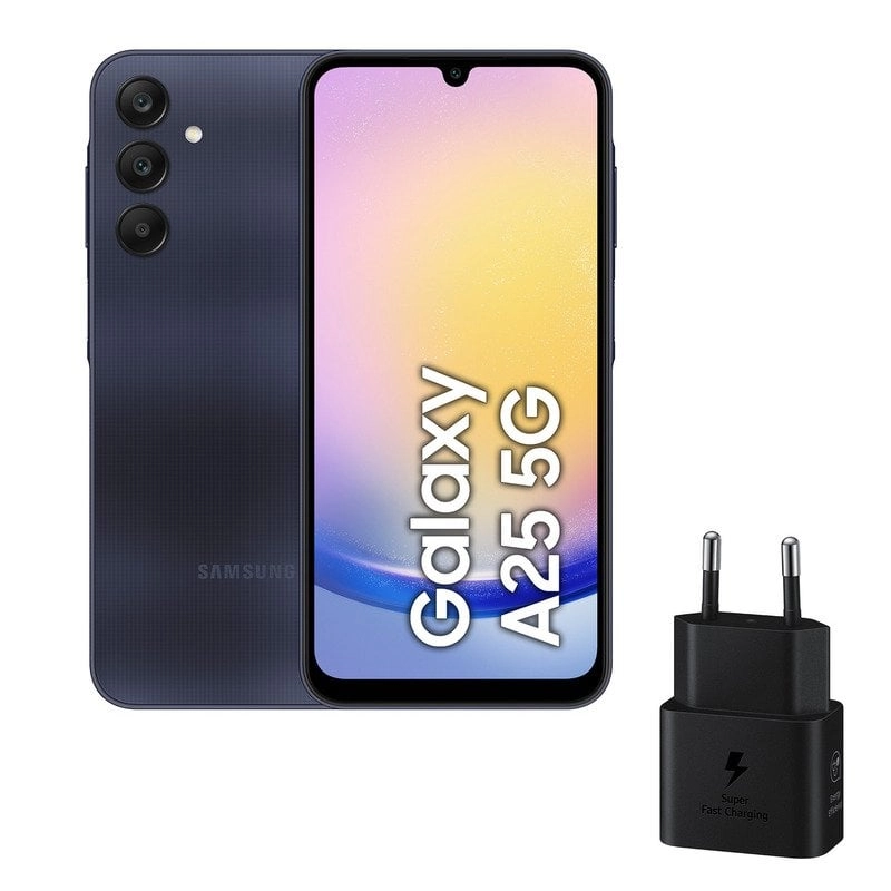 Samsung Galaxy A25 5G 256 GB Dunkelblau + Ladegerät