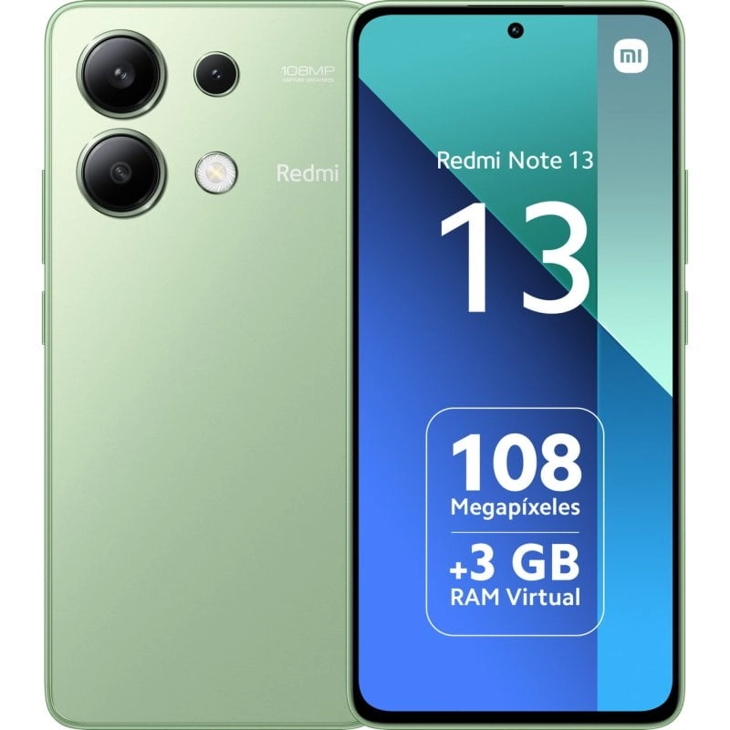 Xiaomi Redmi Note 13 16,9 cm (6.67") Hybride Dual-SIM Android 13 4G USB Typ-C 6 GB 128 GB 5000 mAh Grün, Mintfarbe