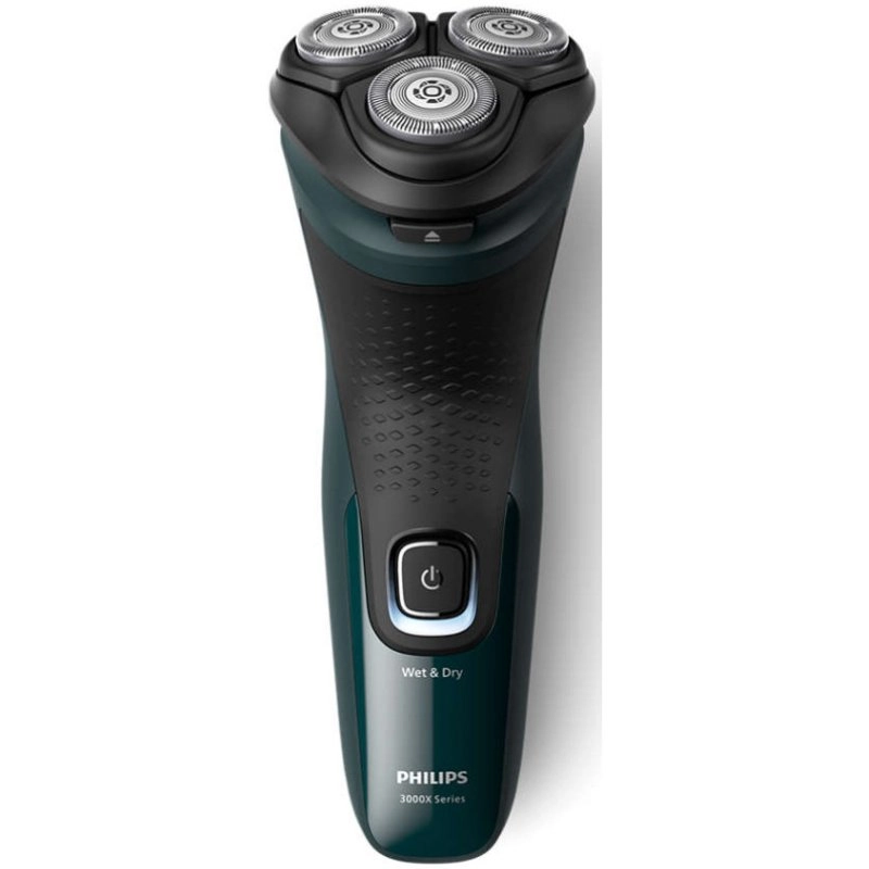 Philips X3002/00 Herrenrasierapparat Rotationstrasierer Trimmer Schwarz, Grün