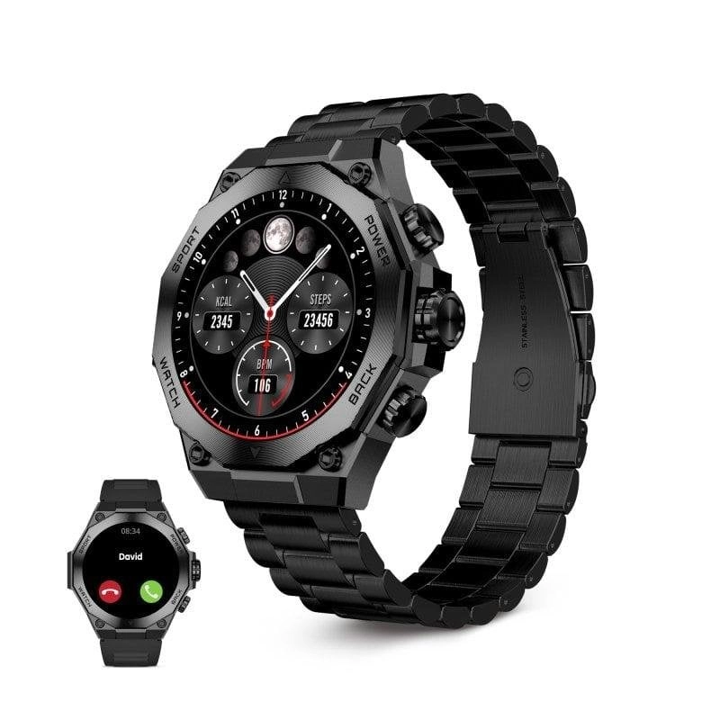 Ksix Titanium Bluetooth 55,5mm AMOLED Schwarz Einheitsgröße IP67 SpO2 Herzfrequenz Schlaftracking