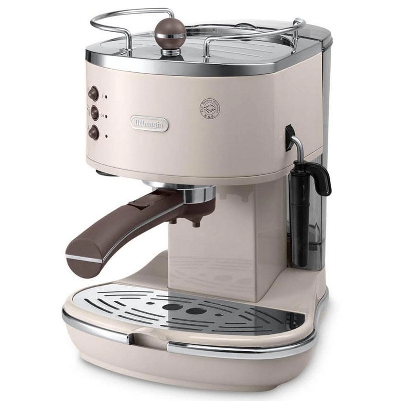 DeLonghi Icona Vintage ECOV311.BG Espressomaschine, 15 Bar, Mahagoni/Creme