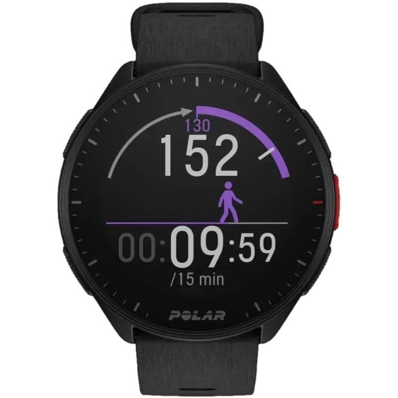 Polar Pacer GPS Bluetooth 45mm MIP Schwarz 7 Tage Akkulaufzeit Herzfrequenzmonitor Wasserfest WR50