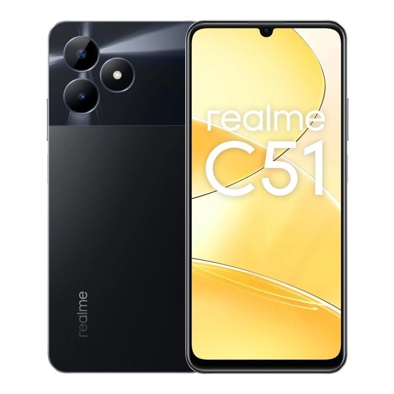Realme C51 6/256 GB, 33 W, Schnellladung, Schwarz