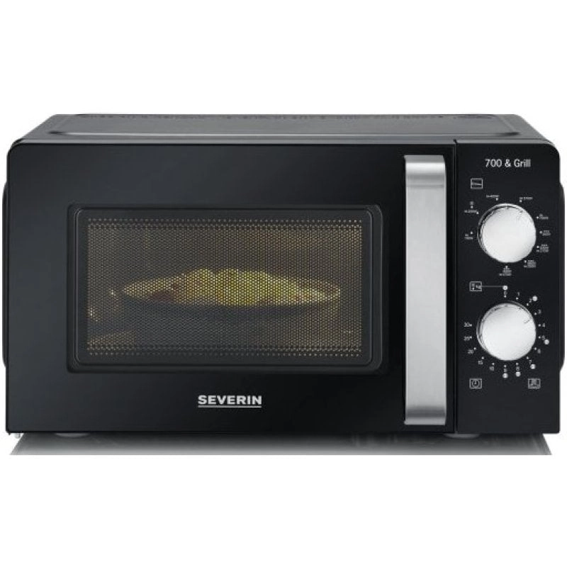 Severin MW 7781 Mikrowelle mit Grill, 17 l, 700 W, schwarz