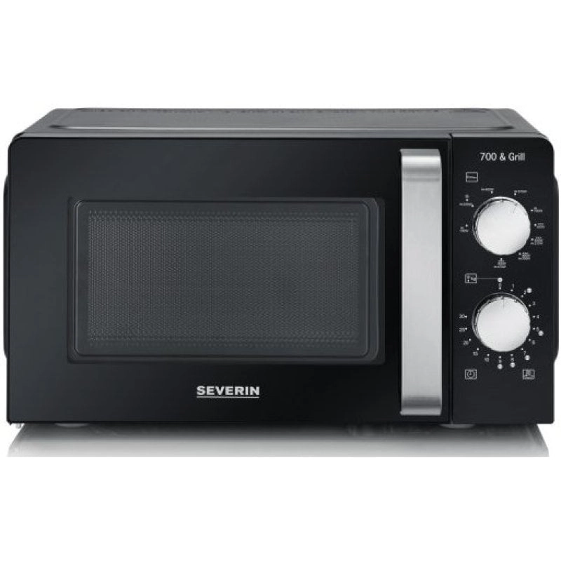 Severin MW 7781 Mikrowelle mit Grill, 17 l, 700 W, schwarz