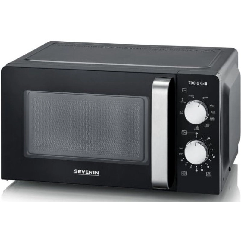 Severin MW 7781 Mikrowelle mit Grill, 17 l, 700 W, schwarz