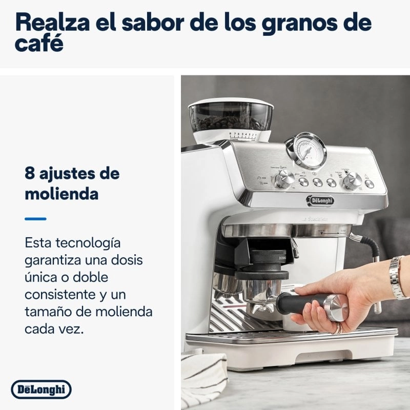 DeLonghi La Specialista Arte EC9155.W Espressomaschine mit Mahlwerk, 15 Riegel, Edelstahl