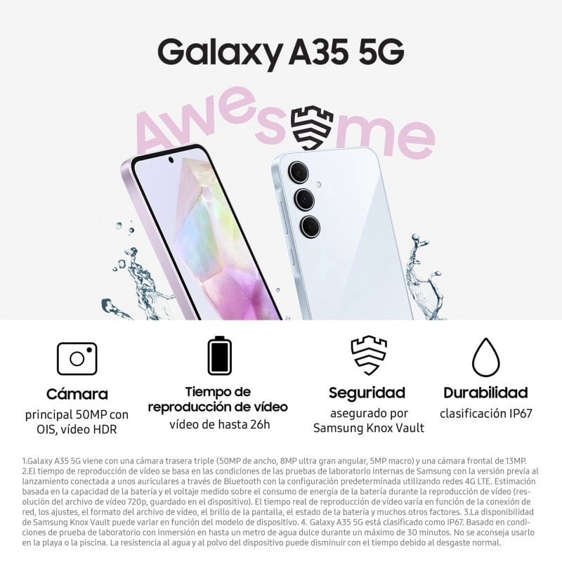 Samsung Galaxy A35 5G Enterprise Edition 6/128 GB Schwarz Kostenlose EU-importierte Version