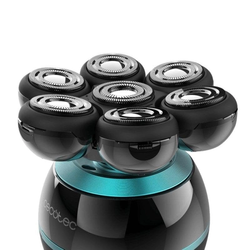 Cecotec Bamba PrecisionCare Totenkopfrasierer mit 7 schwebenden Klingen und Ladestation