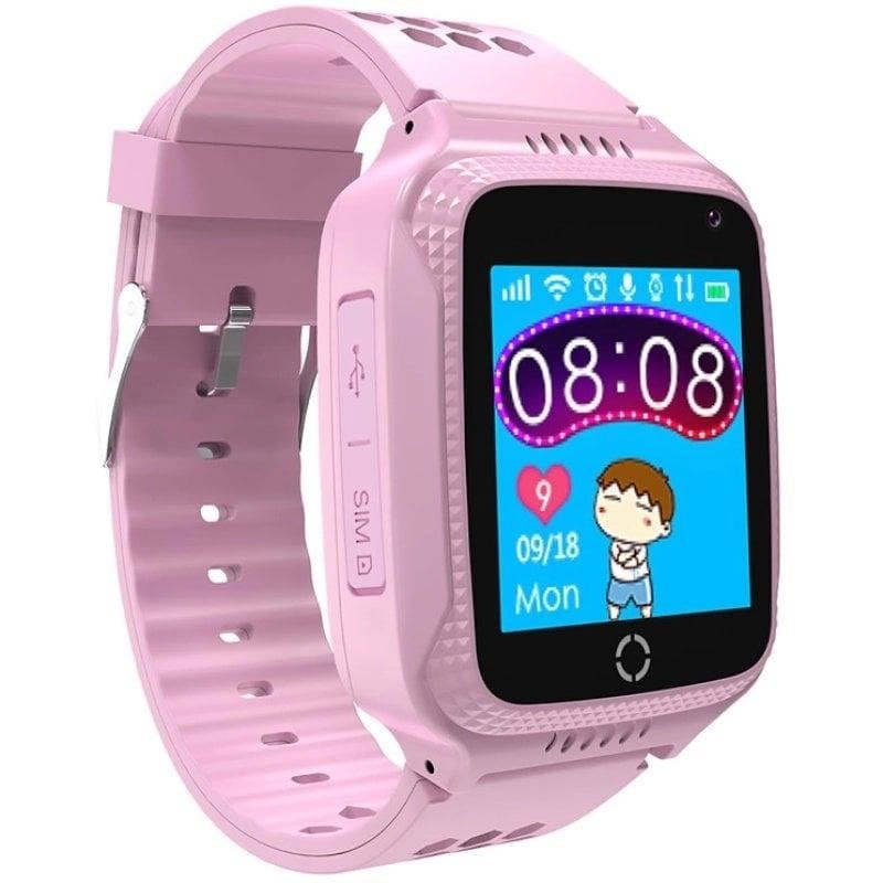 Celly KIDSWATCH Bluetooth GPS 1.44" Farbdisplay Rosa IP67 Kindersmartwatch SOS Notruf Schlaftracking