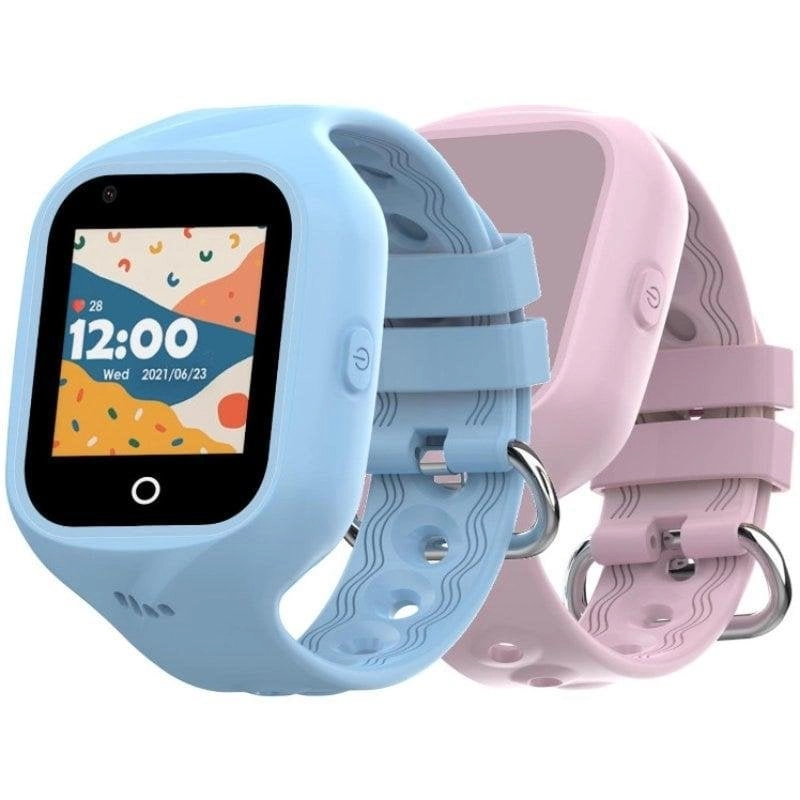 Celly Kidswatch 4G GPS 3,56cm Touchscreen Schwarz Blau Rosa Kinder SOS Herzfrequenz