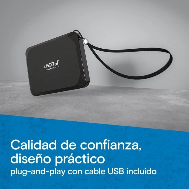 Crucial X9 Externe SSD 2 TB USB-C Schwarz