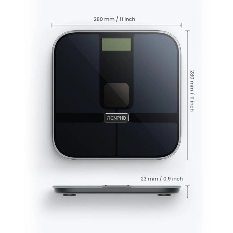 Renpho Elis Solar 2 Smart-Personenwaage, Schwarz