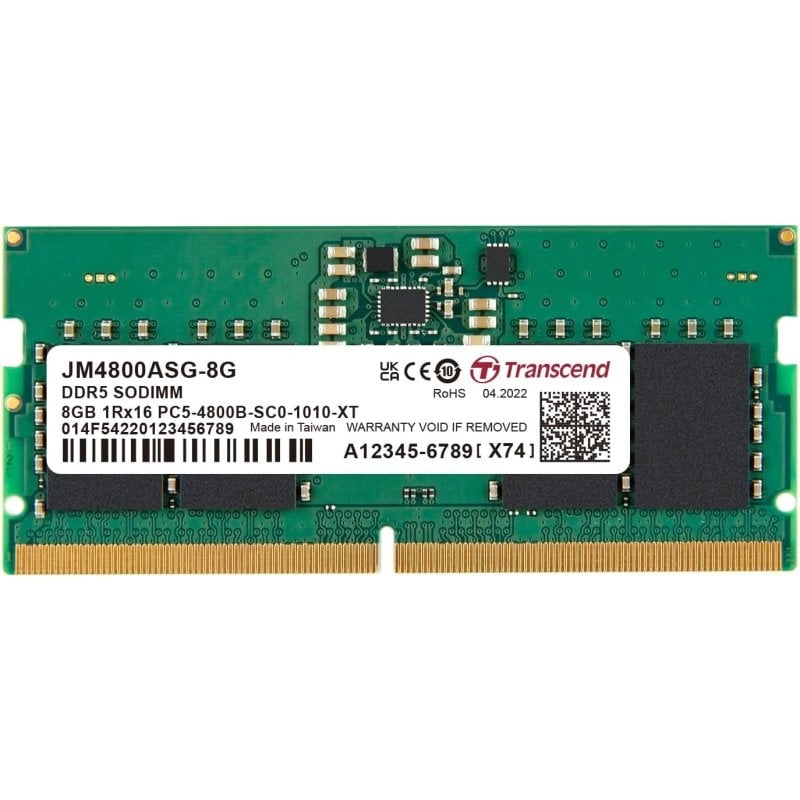 Transcend JetRam JM4800ASG-8G Speichermodul 8 GB 1 x 8 GB DDR5 4800 MHz