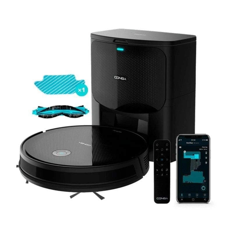 Saugroboter mit Wischfunktion Cecotec Conga Gyro Home Navigationsklasse Gyroskopisch 2.100 Pa Alexa WiFi
