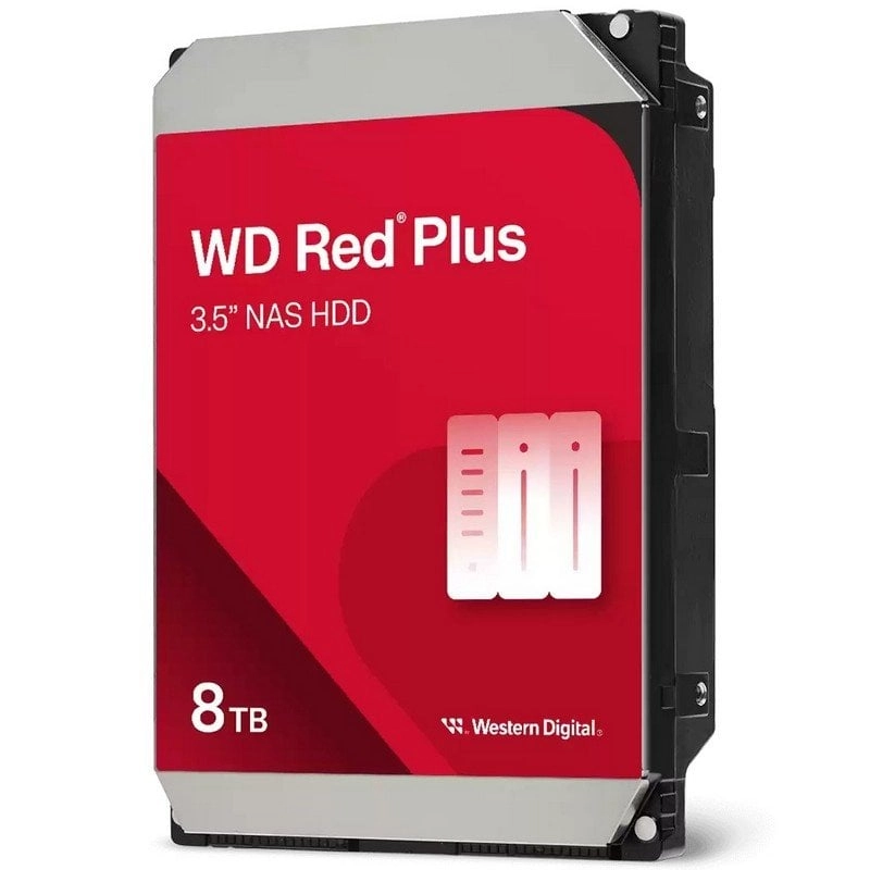 WD Red Plus NAS, 8 TB, interne Festplatte, 3,5 Zoll, 256 MB, SATA 3