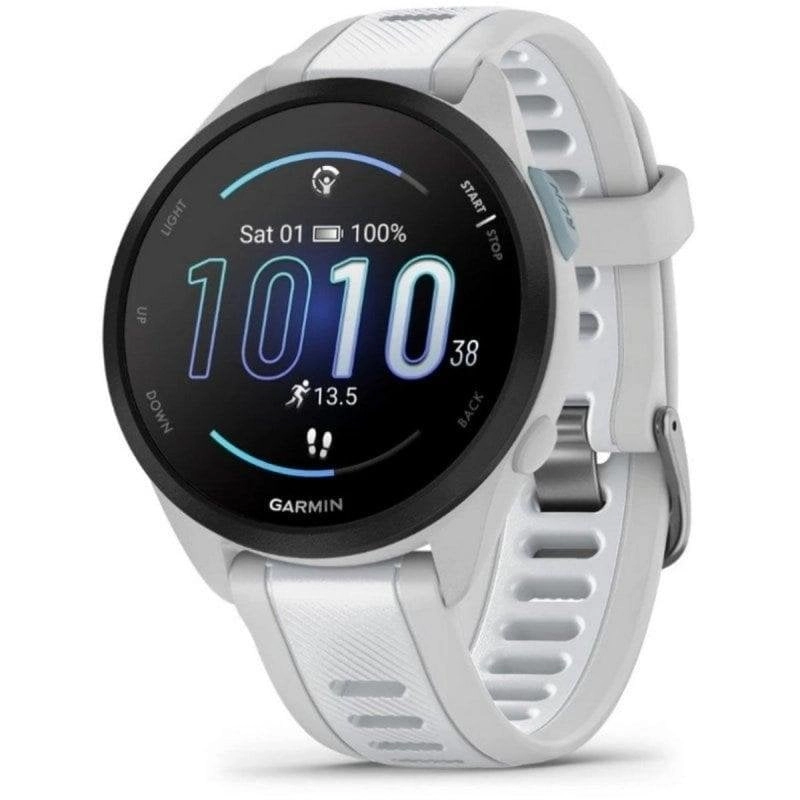 Garmin Forerunner 165 Bluetooth GPS ANT+ 43mm AMOLED Grau Weiß 5ATM SpO2 Pulsmesser