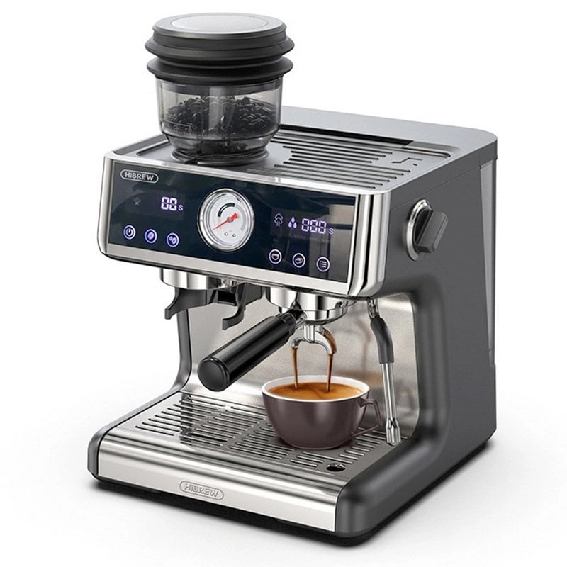HiBREW H7A Espressomaschine mit LCD-Touchscreen, Silber