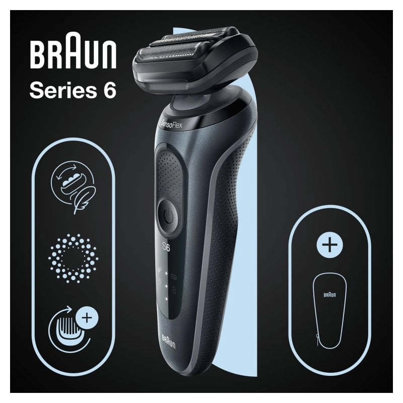 Braun 61-N1000s Series 6 Folienrasierer, schwarz/grau