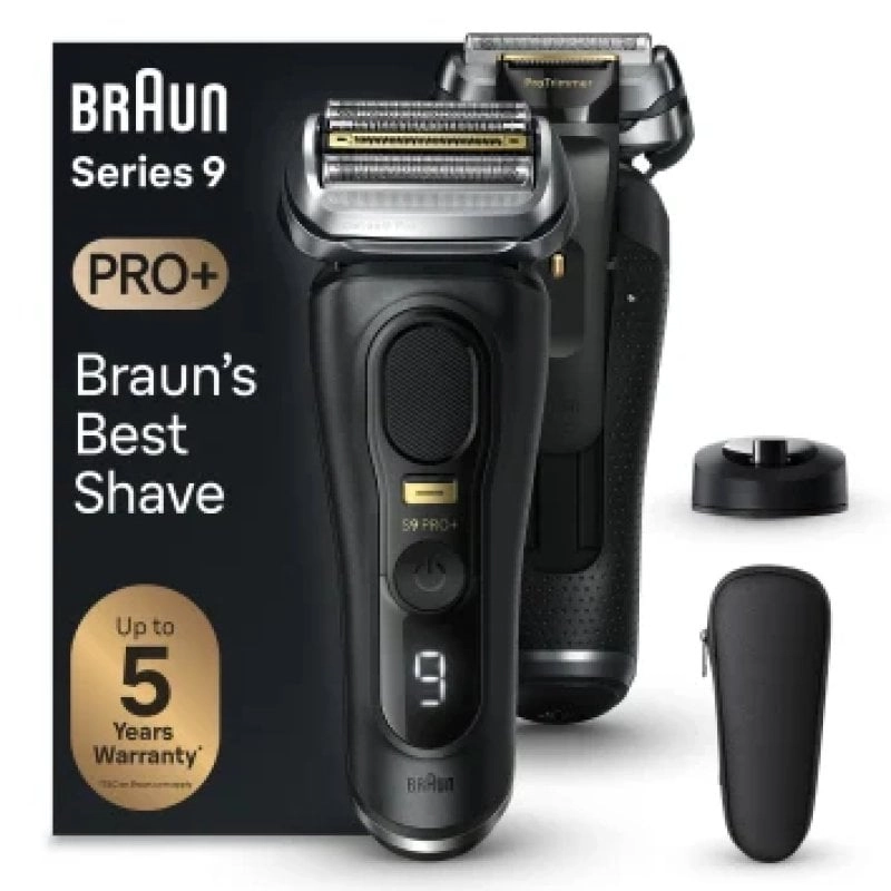 Braun Series 9 Pro+ 9510s Nass- und Trockenrasierer, kabelloser Folienrasierer, schwarz