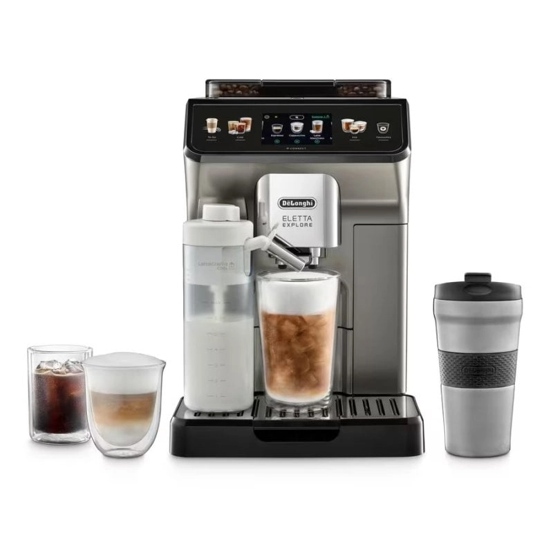 De'Longhi ECAM450.86.T Automatische kombinierte Kaffeemaschine, 1,8 l, Edelstahl