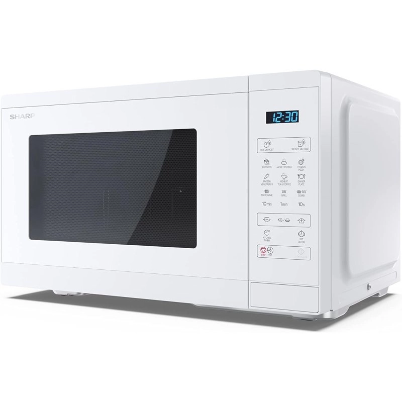 Sharp YC-MG252AE-C Mikrowellenherd mit Grill, 25 l, 900 W, Weiß
