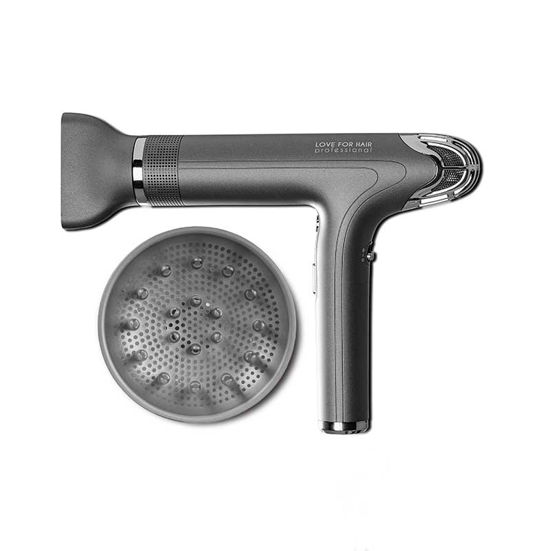 LOVE FOR HAIR Haartrockner Silk Dryer Grey Soft