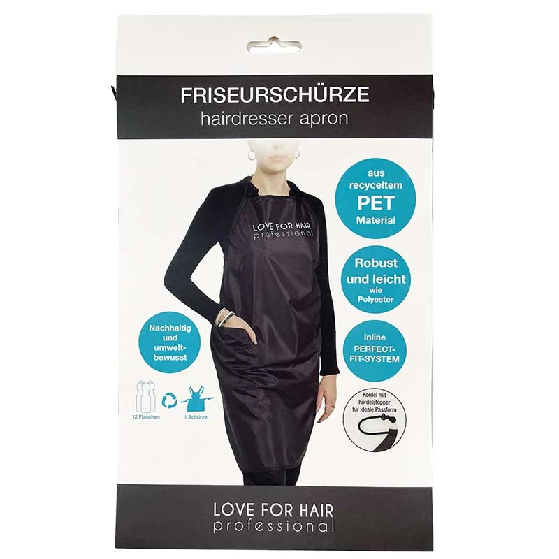 LOVE FOR HAIR Friseurschuerze Polyester Recycle