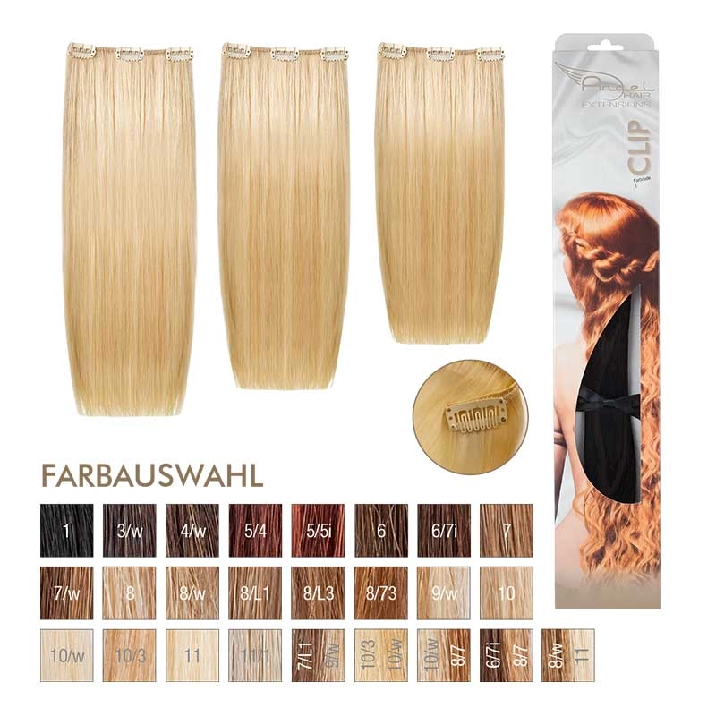 Angel Hair Clip Extension 1 Schwarz (3 Stueck)