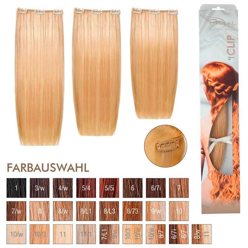 Angel Hair Clip Extension 10/3 Hell-lichtblond gold (3 Stueck)