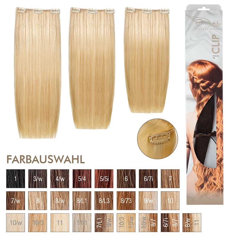 Angel Hair Clip Extension 4/w Mittelbraun warm (3 Stueck)