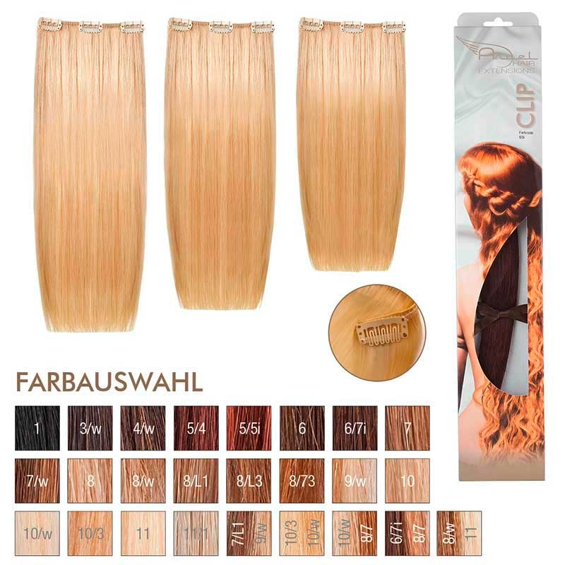 Angel Hair Clip Extension 5/5i Hellbraun intensiv mahagoni-intensiv (3 Stueck)