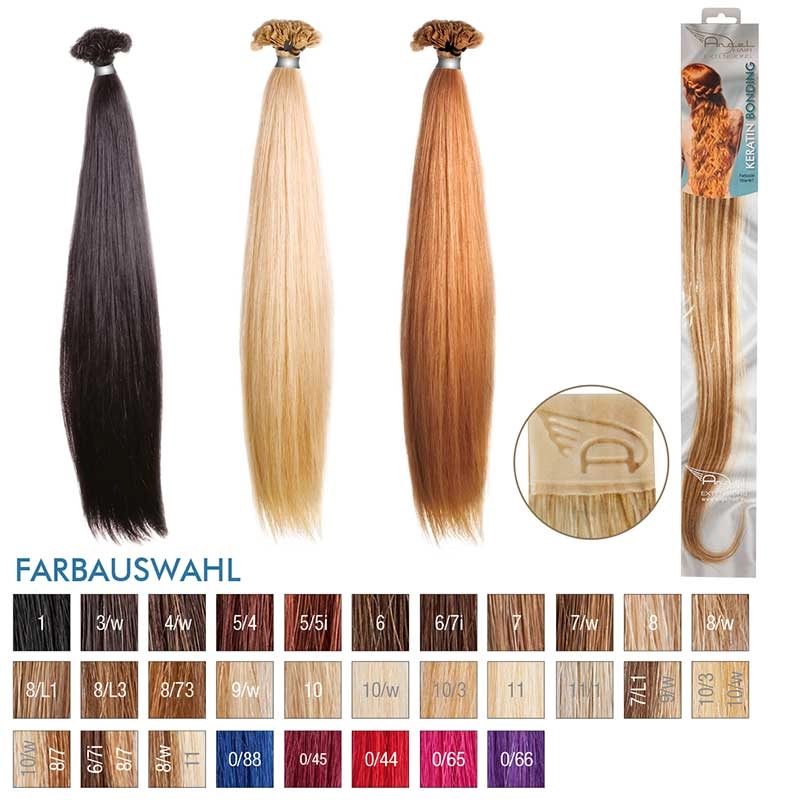 Angel Hair Keratin Bonding 10/w+8/7 Hell-lichtblond warm / hellblond (10 Stueck)