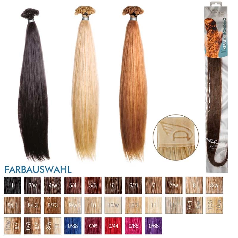 Angel Hair Keratin Bonding 6/7i Dunkelblond braun intensiv (10 Stueck)