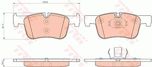 TRW Bremsbelagsatz GDB1934 Bremsbeläge,Bremsklötze BMW,1 Schrägheck (F20),3 Touring (F31),3 Limousine (F30, F80),3 GT (F34),4 Gran Coupe (F36)