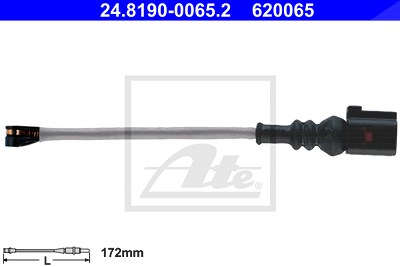 ATE Verschleißanzeige 24.8190-0065.2 Verschleißanzeige Bremsbeläge,Bremsbelagverschleiß VW,AUDI,SKODA,Golf VII Schrägheck (5G1, BQ1, BE1, BE2)