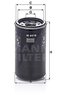 MANN-FILTER Ölfilter W 8018 Motorölfilter,Filter für Öl ISUZU,D-Max I Pickup (TFR, TFS),D-Max I Pritsche / Fahrgestell (TFR, TFS)