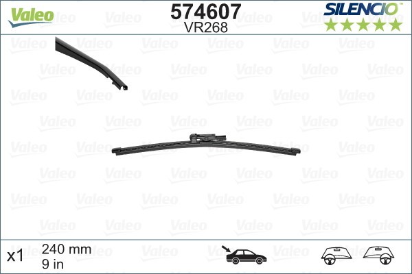 VALEO Scheibenwischer 574607 Wischblatt,Wischerblätter MERCEDES-BENZ,C-Klasse T-modell (S205),A-Klasse (W176)