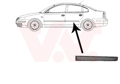 VAN WEZEL Zierleisten 5836425 Zier-/Schutzleiste, Tür VW,PASSAT Variant (3B6),PASSAT Variant (3B5),PASSAT (3B3),PASSAT (3B2)