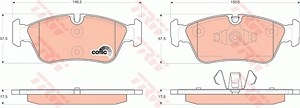 TRW Bremsbelagsatz GDB1625 Bremsbeläge,Bremsklötze BMW,3 Limousine (E90),1 Schrägheck (E87),1 Schrägheck (E81),1 Coupe (E82),1 Cabrio (E88)