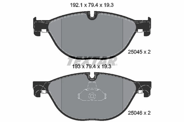 TEXTAR Bremsbelagsatz Q+ 2504501 Bremsbeläge,Bremsklötze BMW,ALPINA,5 Touring (F11),5 Limousine (F10),7 (F01, F02, F03, F04),5 GT (F07)