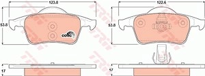 TRW Bremsbelagsatz GDB1389 Bremsbeläge,Bremsklötze VOLVO,V70 II (285),V70 I (875, 876),S60 I (384),S80 I (184),XC70 Cross Country (295),S70 (874)