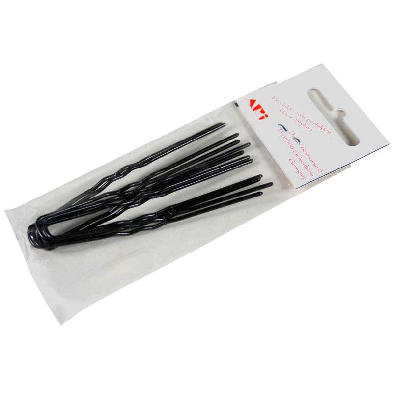 Mex pro Hair U-Haarnadel Haarpfeil Christa 70 mm, Schwarz (6 Stueck)