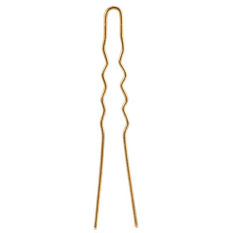 Mex pro Hair U-Haarnadel 75 mm gewellt, Gold (250 g)