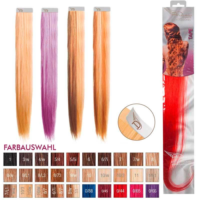 Angel Hair Tape Extension 0/44 Rot (4 Stueck)