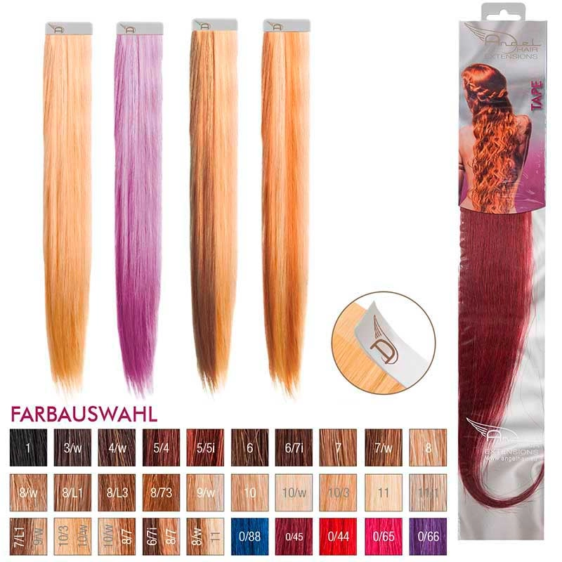 Angel Hair Tape Extension 0/45 Rot-mahagoni (4 Stueck)