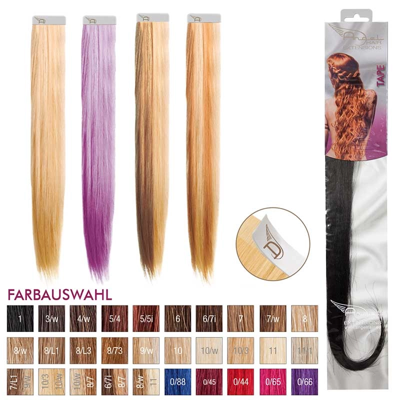 Angel Hair Tape Extension 1 Schwarz (4 Stueck)